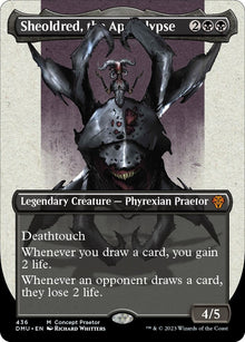 Sheoldred, the Apocalypse (Concept Praetor) (Step-And-Compleat Foil) (436) (Phyrexia: All Will Be One)