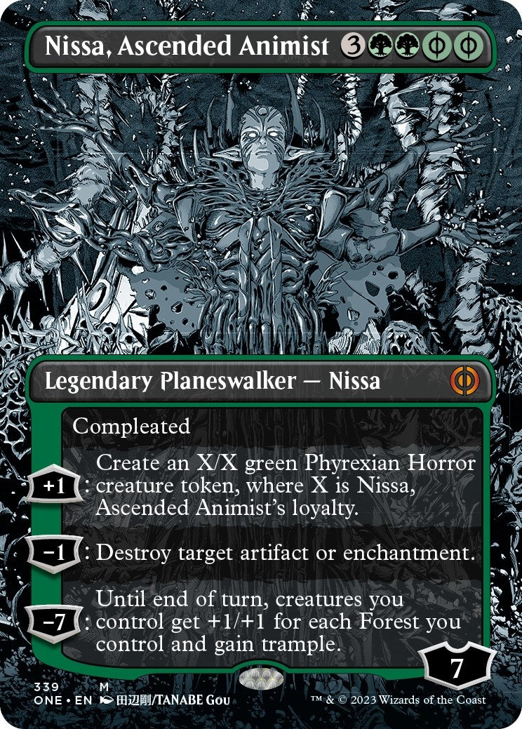 Nissa, Ascended Animist (Borderless) (339) (Phyrexia: All Will Be One)