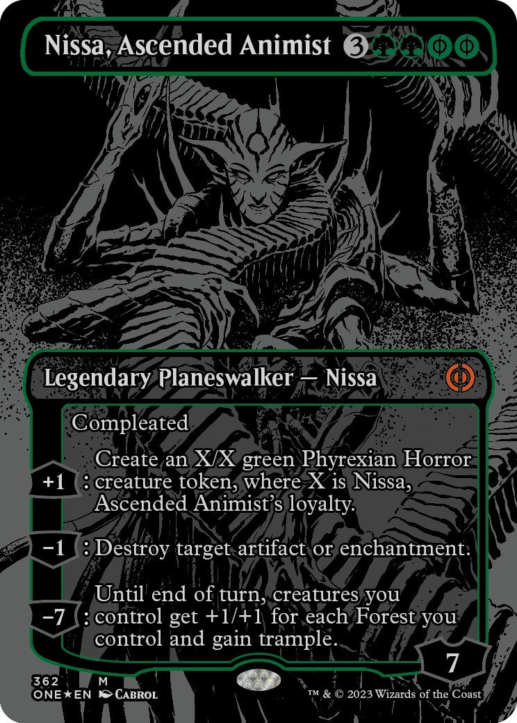 Nissa, Ascended Animist (Oil Slick Raised Foil) (362) (Phyrexia: All Will Be One)