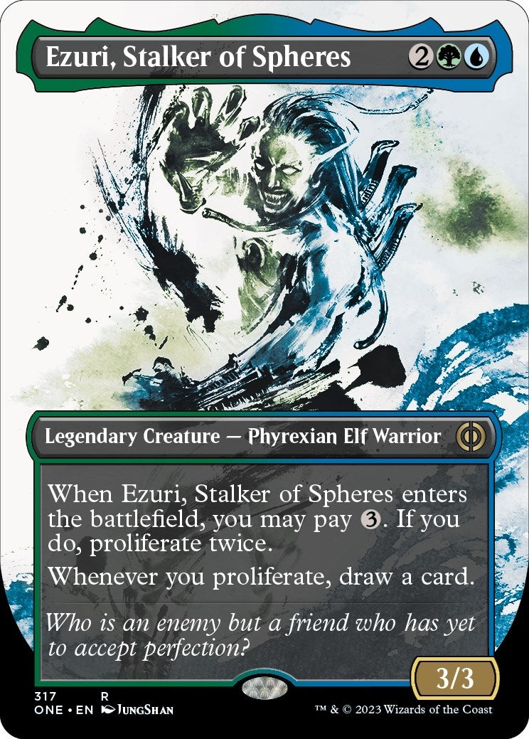 Ezuri, Stalker of Spheres (Showcase) (317) (Phyrexia: All Will Be One)