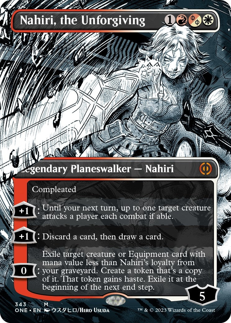 Nahiri, the Unforgiving (Borderless) (343) (Phyrexia: All Will Be One)