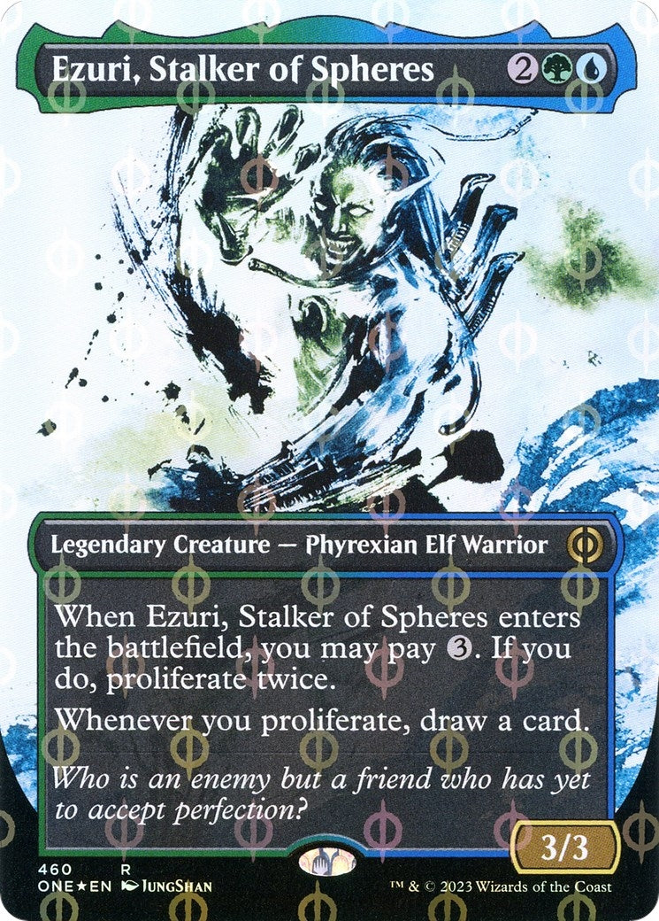 Image for Ezuri, Stalker of Spheres (Showcase) (Step-and-Compleat Foil) (460) (Phyrexia: All Will Be One) - Magic: The Gathering