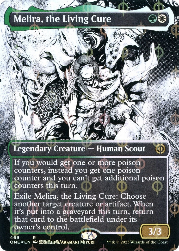 Image for Melira, the Living Cure (Borderless) (Step-and-Compleat Foil) (469) (Phyrexia: All Will Be One) - Magic: The Gathering