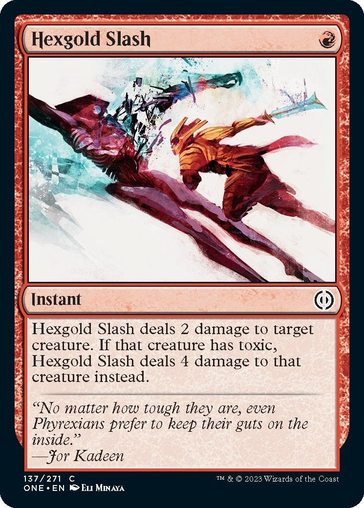 Image for Hexgold Slash (137) (Phyrexia: All Will Be One) - Magic: The Gathering