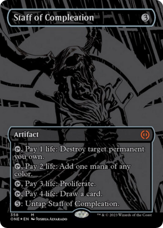 Staff of Compleation (Oil Slick Raised Foil) (358) (Phyrexia: All Will Be One)
