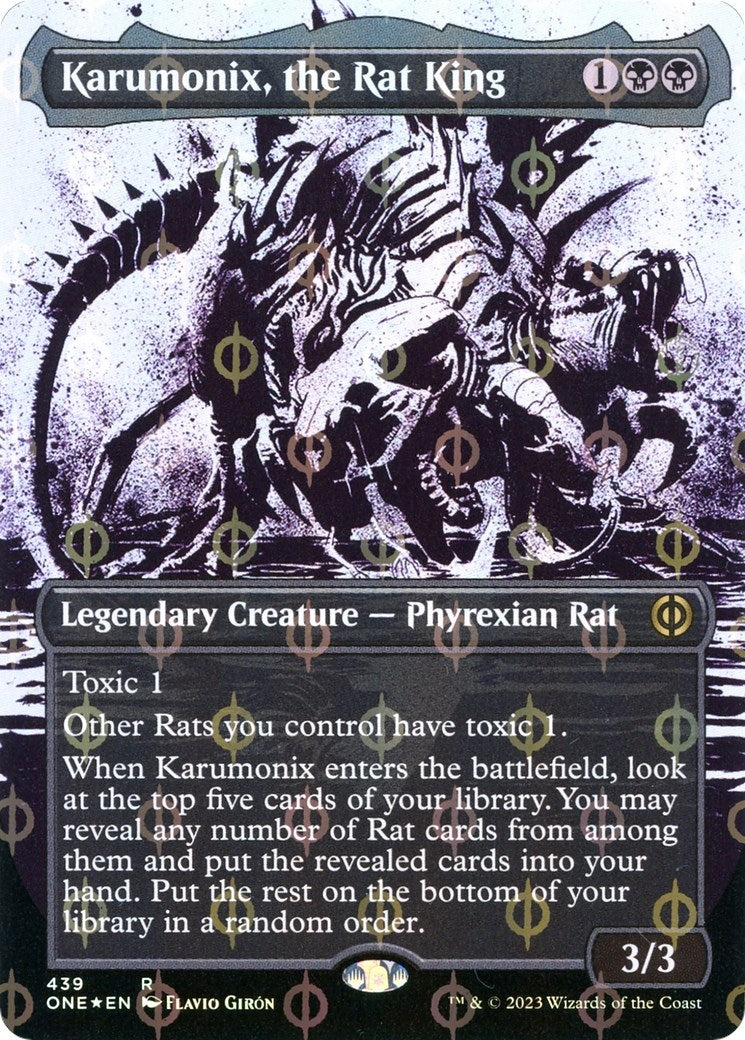 Image for Karumonix, the Rat King (Showcase) (Step-and-Compleat Foil) (439) (Phyrexia: All Will Be One) - Magic: The Gathering