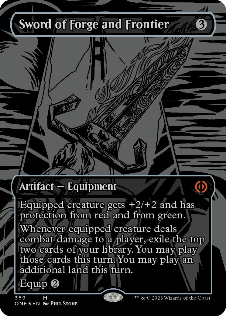 Image for Sword of Forge and Frontier (Oil Slick Raised Foil) (359) (Phyrexia: All Will Be One) - Magic: The Gathering