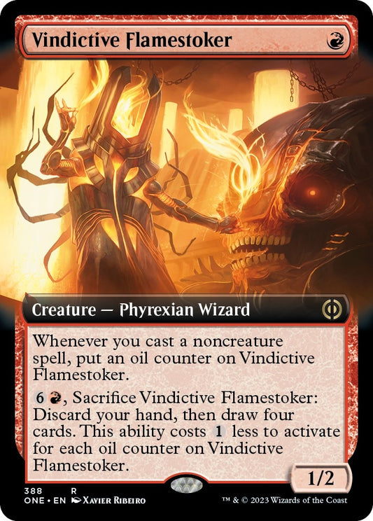 Image for Vindictive Flamestoker (Extended Art) (388) (Phyrexia: All Will Be One) - Magic: The Gathering
