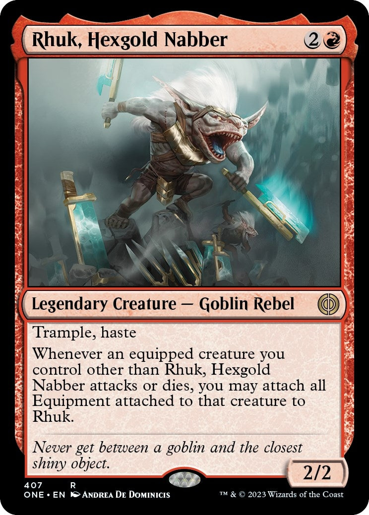 Image for Rhuk, Hexgold Nabber (407) (Phyrexia: All Will Be One) - Magic: The Gathering