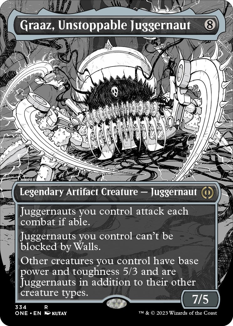 Image for Graaz, Unstoppable Juggernaut (Borderless) (334) (Phyrexia: All Will Be One) - Magic: The Gathering