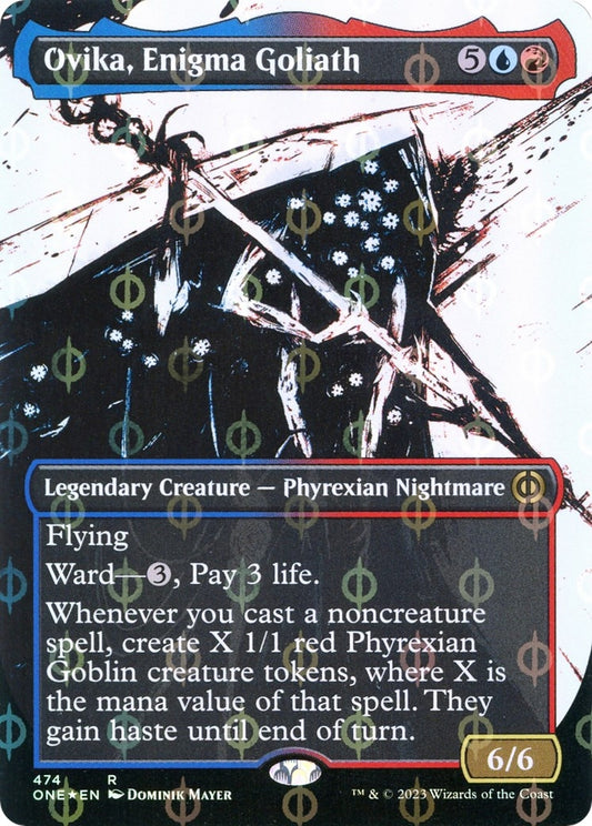 Image for Ovika, Enigma Goliath (Showcase) (Step-and-Compleat Foil) (474) (Phyrexia: All Will Be One) - Magic: The Gathering