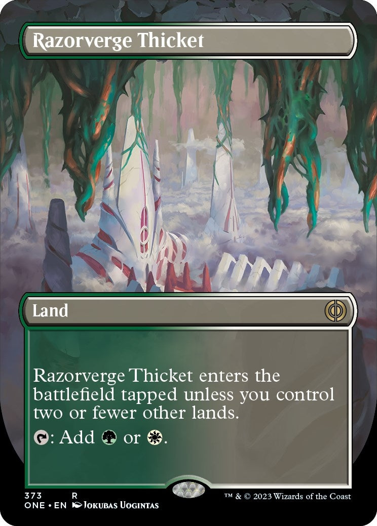 Razorverge Thicket (Borderless) (373) (Phyrexia: All Will Be One)