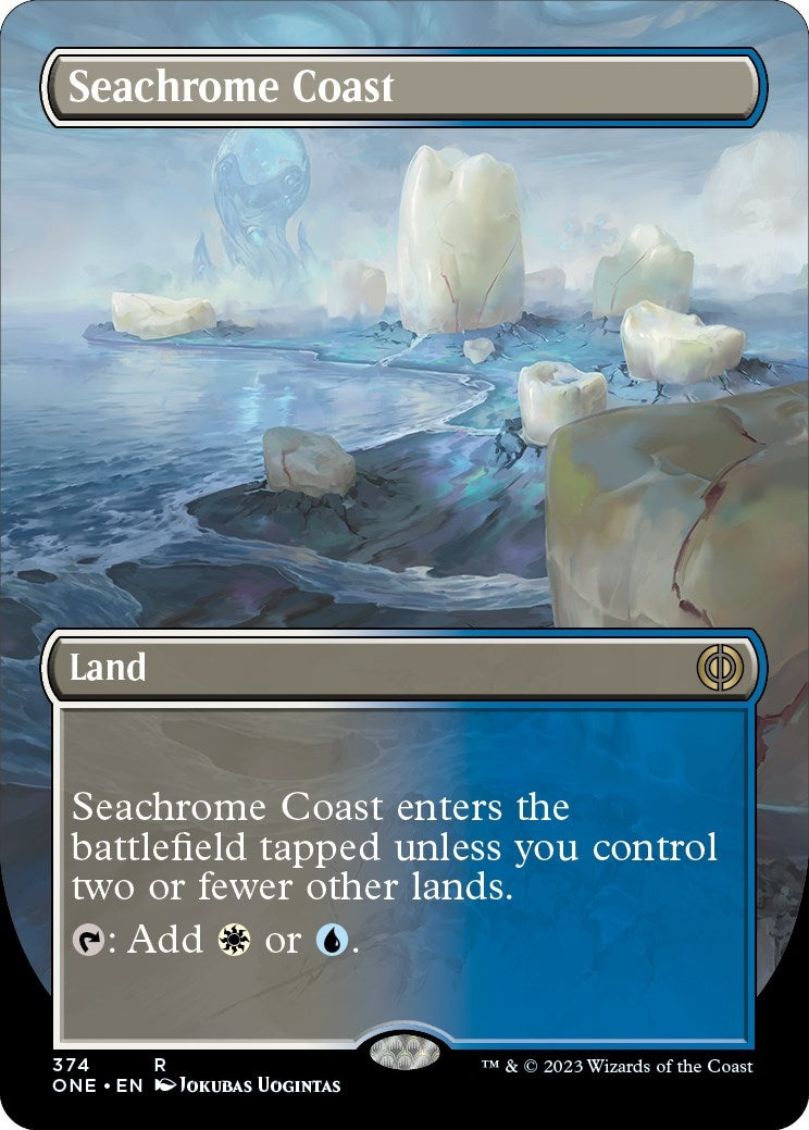 Image for Seachrome Coast (Borderless) (374) (Phyrexia: All Will Be One) - Magic: The Gathering
