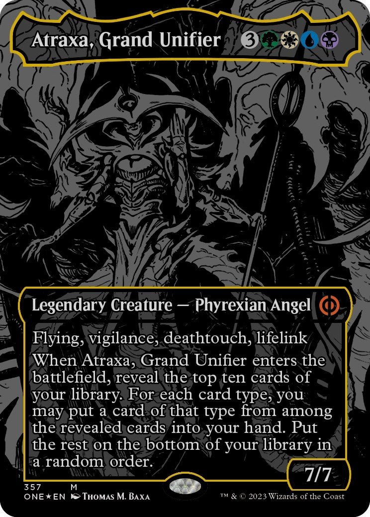 Image for Atraxa, Grand Unifier (Oil Slick Raised Foil) (357) (Phyrexia: All Will Be One) - Magic: The Gathering