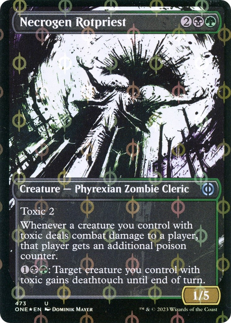 Necrogen Rotpriest (Showcase) (Step-and-Compleat Foil) (473) (Phyrexia: All Will Be One)