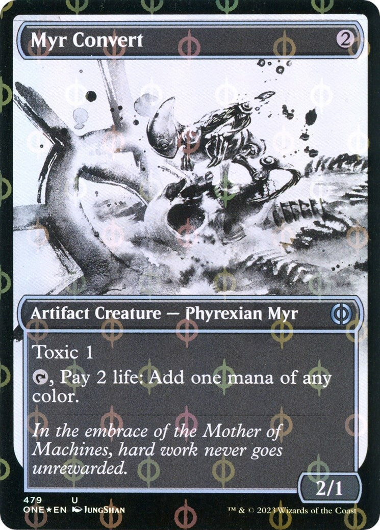Image for Myr Convert (Showcase) (Step-and-Compleat Foil) (479) (Phyrexia: All Will Be One) - Magic: The Gathering