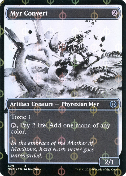Image for Myr Convert (Showcase) (Step-and-Compleat Foil) (479) (Phyrexia: All Will Be One) - Magic: The Gathering