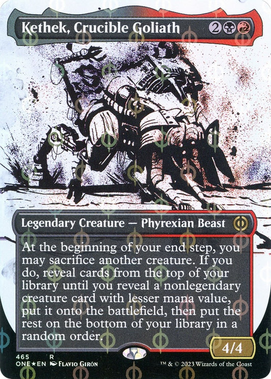 Kethek, Crucible Goliath (Showcase) (Step-and-Compleat Foil) (465) (Phyrexia: All Will Be One)
