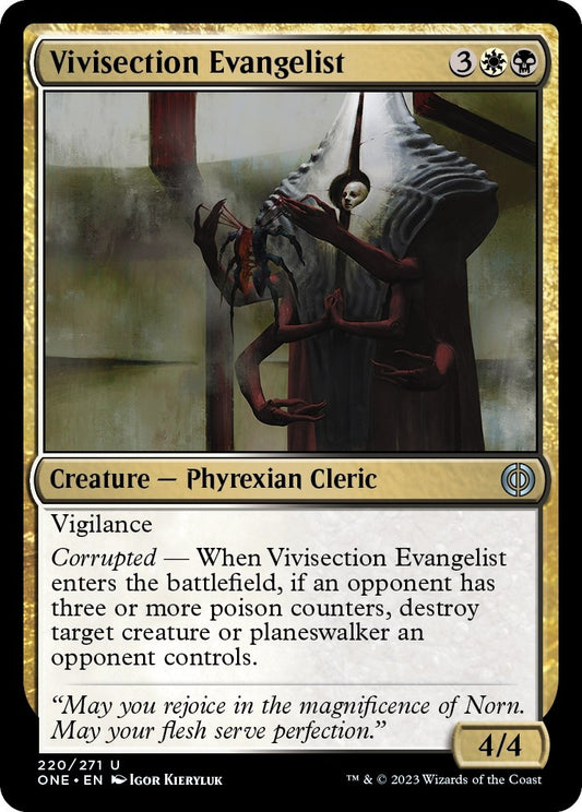 Image for Vivisection Evangelist (220) (Phyrexia: All Will Be One) - Magic: The Gathering