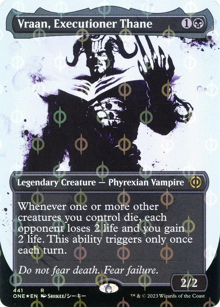 Vraan, Executioner Thane (Showcase) (Step-and-Compleat Foil) (441) (Phyrexia: All Will Be One)