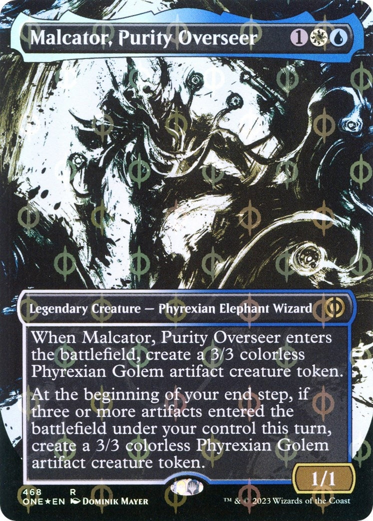 Image for Malcator, Purity Overseer (Showcase) (Step-and-Compleat Foil) (468) (Phyrexia: All Will Be One) - Magic: The Gathering