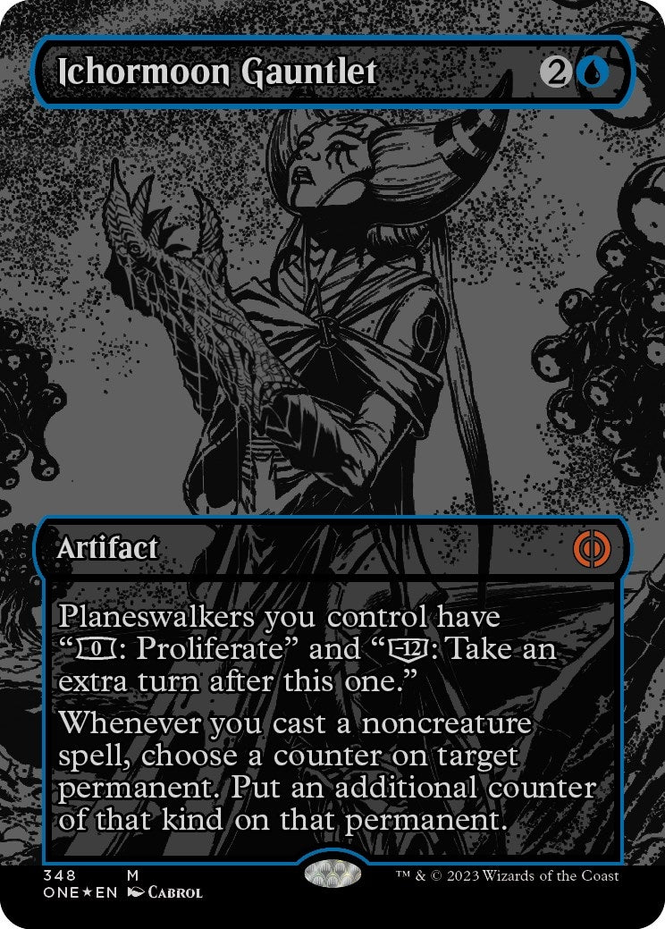 Image for Ichormoon Gauntlet (Oil Slick Raised Foil) (348) (Phyrexia: All Will Be One) - Magic: The Gathering