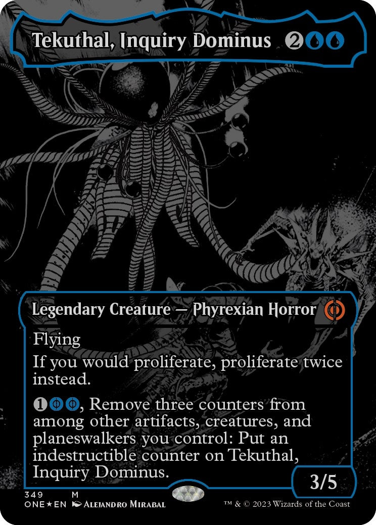 Image for Tekuthal, Inquiry Dominus (Oil Slick Raised Foil) (349) (Phyrexia: All Will Be One) - Magic: The Gathering
