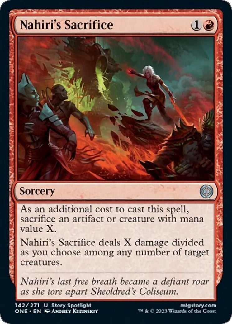 Image for Nahiri's Sacrifice (142) (Phyrexia: All Will Be One) - Magic: The Gathering