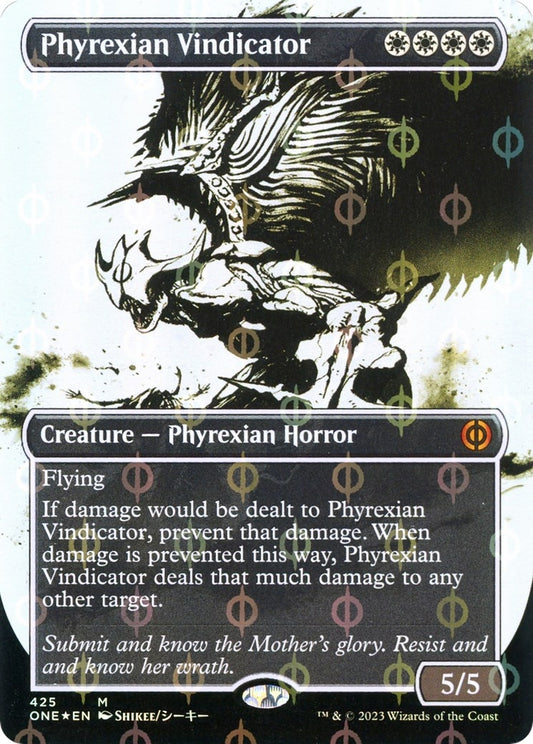 Phyrexian Vindicator (Showcase) (Step-and-Compleat Foil) (425) (Phyrexia: All Will Be One)