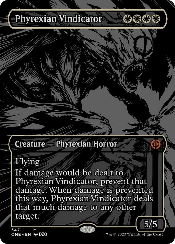 Image for Phyrexian Vindicator (Oil Slick Raised Foil) (347) (Phyrexia: All Will Be One) - Magic: The Gathering