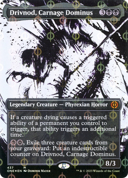 Drivnod, Carnage Dominus (Showcase) (Step-and-Compleat Foil) (437) (Phyrexia: All Will Be One)