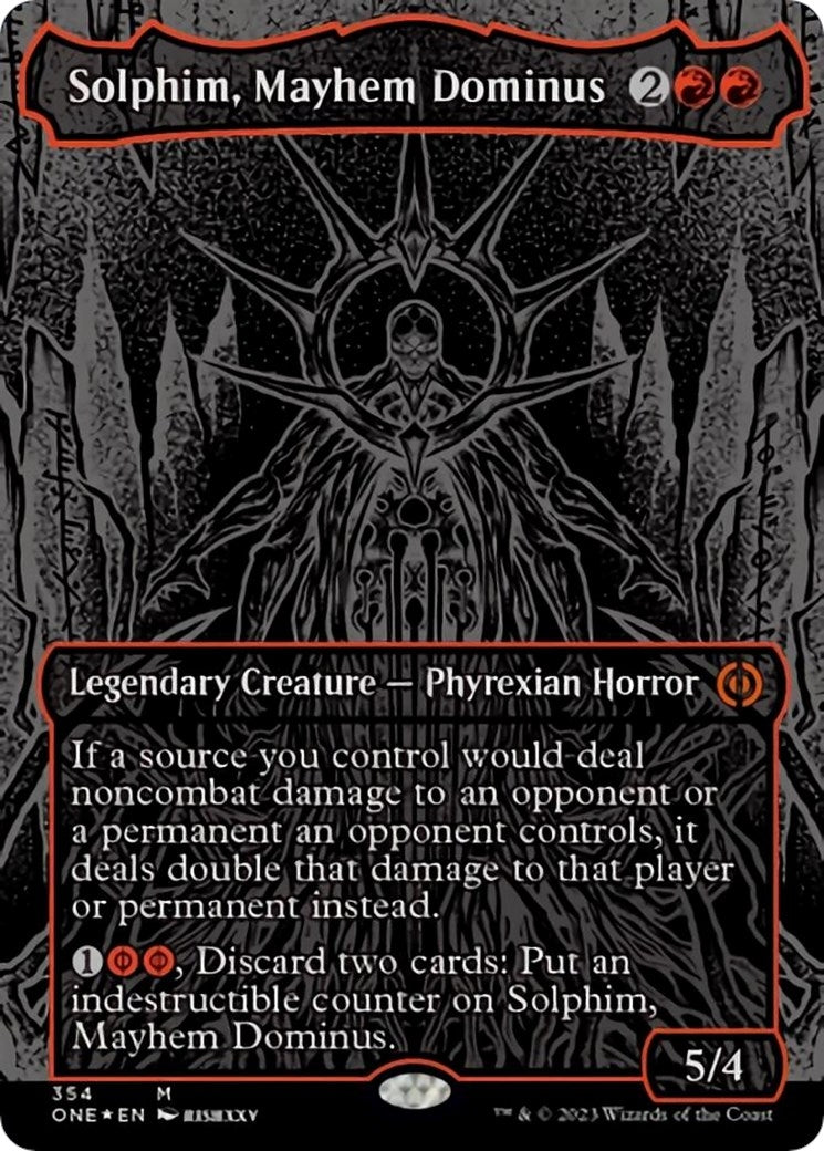 Image for Solphim, Mayhem Dominus (Oil Slick Raised Foil) (354) (Phyrexia: All Will Be One) - Magic: The Gathering
