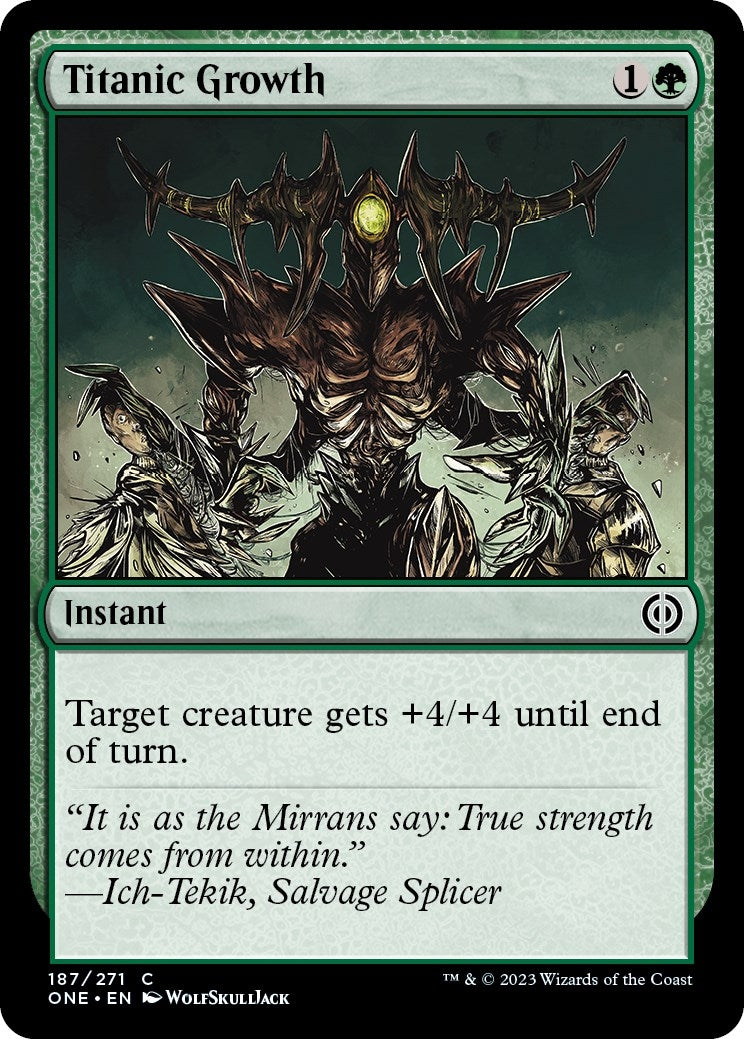Image for Titanic Growth (187) (Phyrexia: All Will Be One) - Magic: The Gathering