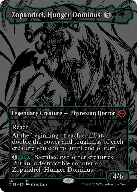 Zopandrel, Hunger Dominus (Oil Slick Raised Foil) (356) (Phyrexia: All Will Be One)