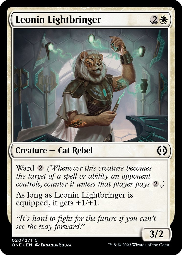 Image for Leonin Lightbringer (20) (Phyrexia: All Will Be One) - Magic: The Gathering