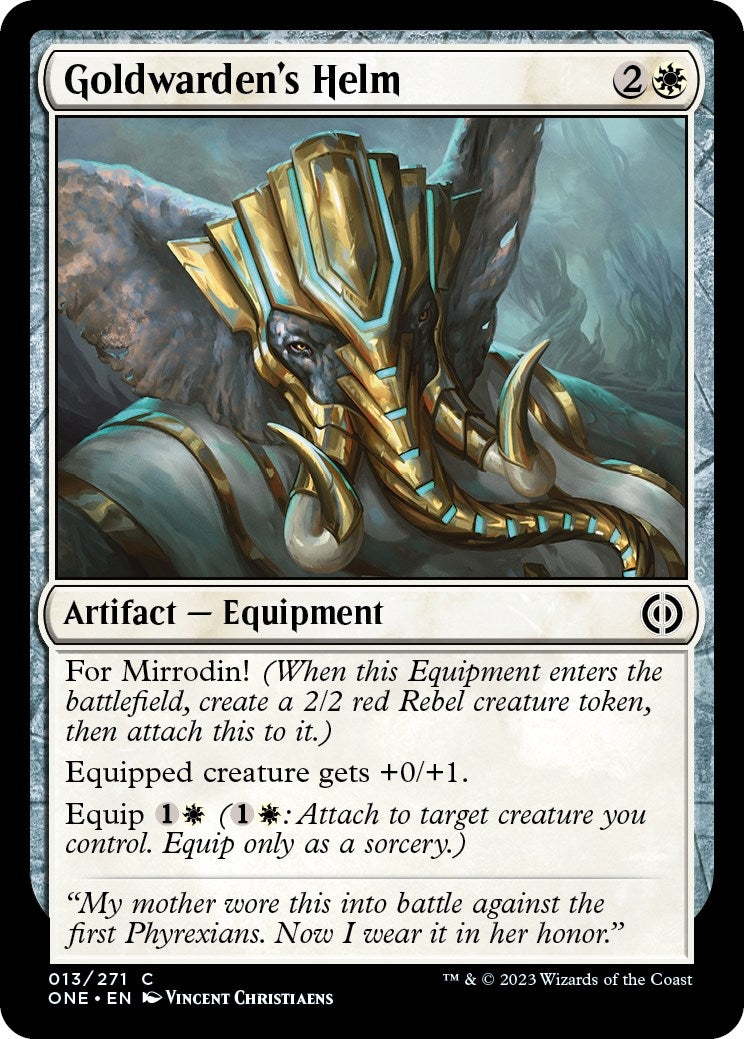Image for Goldwarden's Helm (13) (Phyrexia: All Will Be One) - Magic: The Gathering