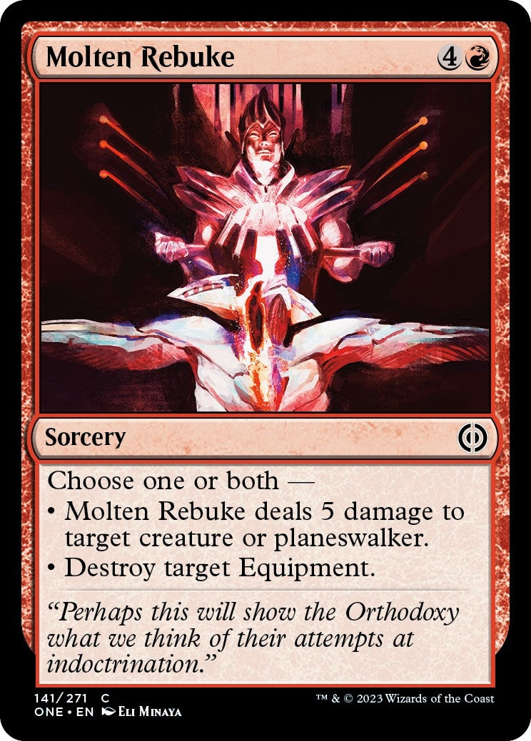Image for Molten Rebuke (141) (Phyrexia: All Will Be One) - Magic: The Gathering