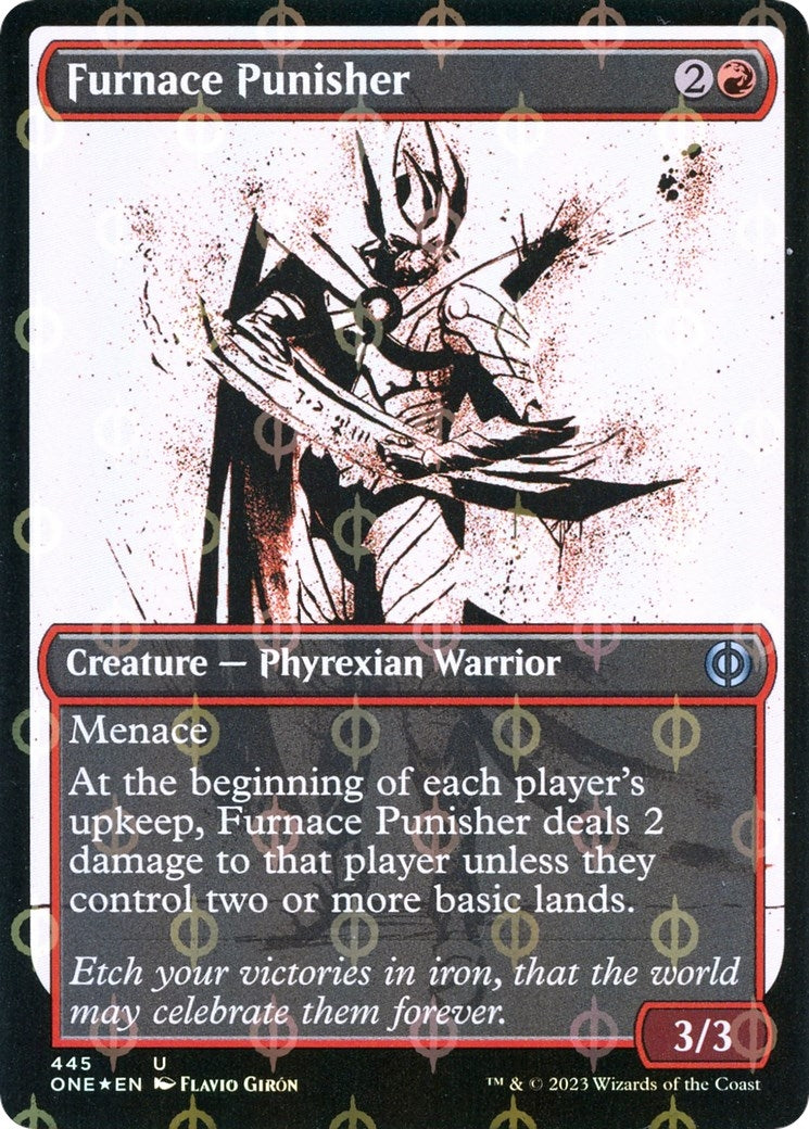 Furnace Punisher (Showcase) (Step-and-Compleat Foil) (445) (Phyrexia: All Will Be One)