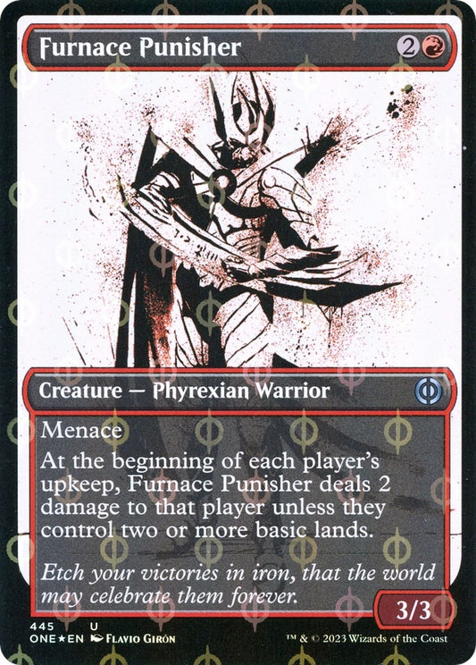 Furnace Punisher (Showcase) (Step-and-Compleat Foil) (445) (Phyrexia: All Will Be One)