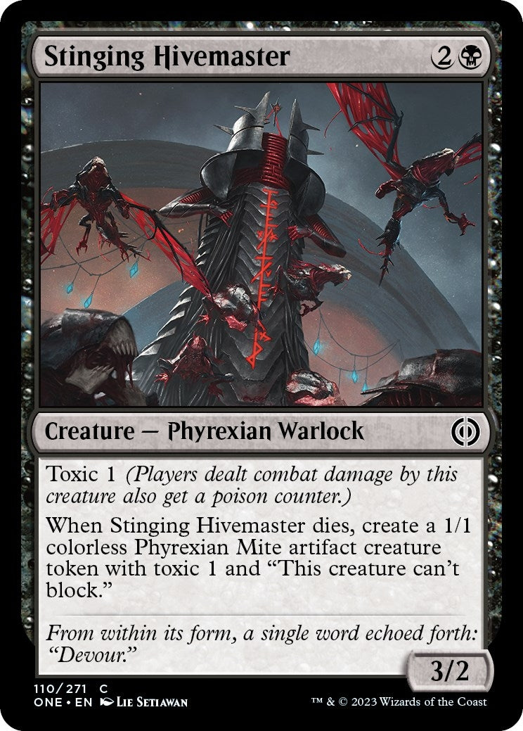 Image for Stinging Hivemaster (110) (Phyrexia: All Will Be One) - Magic: The Gathering