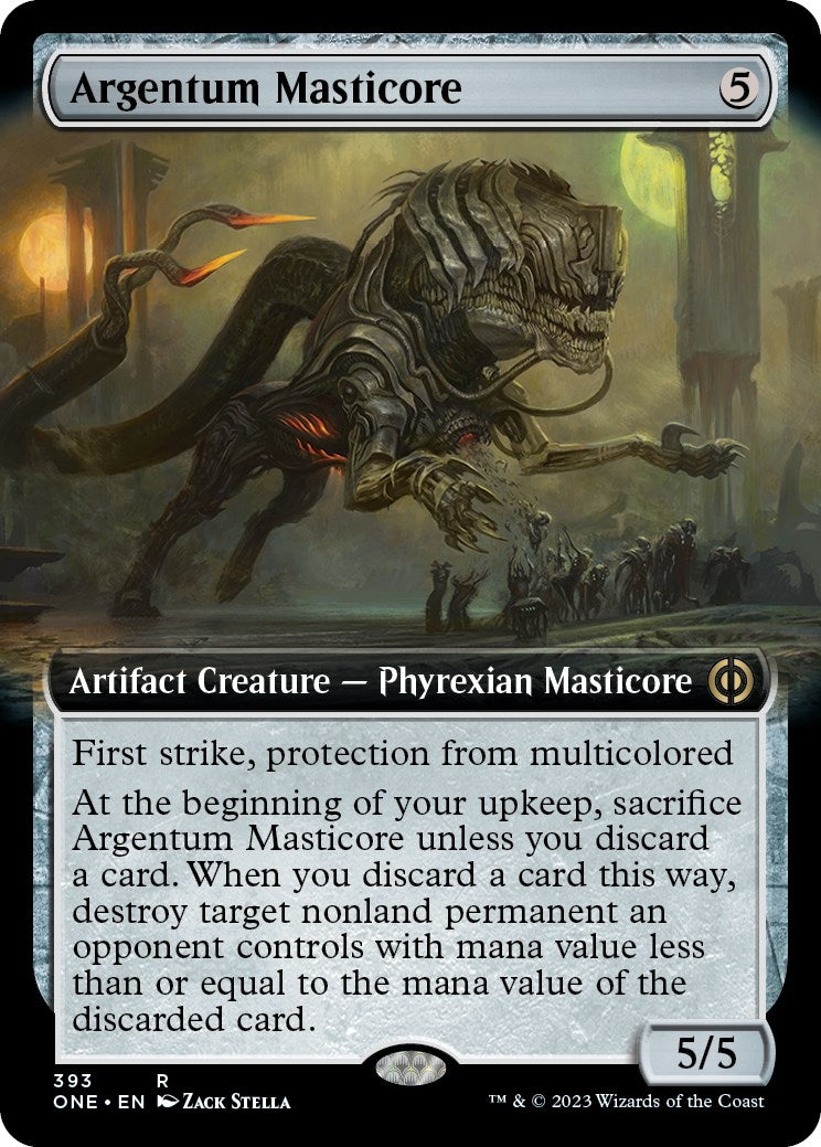 Argentum Masticore (Extended Art) (393) (Phyrexia: All Will Be One)