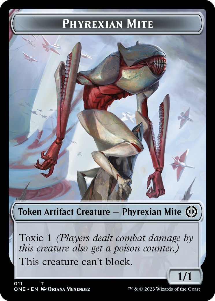 Phyrexian Mite (011) // The Hollow Sentinel Double-sided Token (11 // 9) (Phyrexia: All Will Be One)