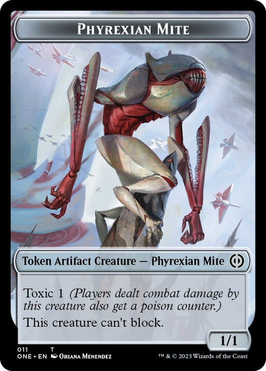 Phyrexian Mite (011) // Phyrexian Mite (012) Double-sided Token (11 // 12) (Phyrexia: All Will Be One)