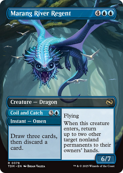 Marang River Regent // Coil and Catch // Marang River Regent (TDM-378) - Tarkir: Dragonstorm (Borderless) Foil