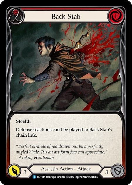 Image for Back Stab (Red) (OUT015) (Outsiders) - Flesh and Blood TCG