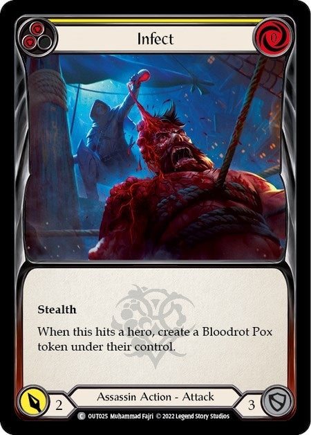 Image for Infect (Yellow) (OUT025) (Outsiders) - Flesh and Blood TCG