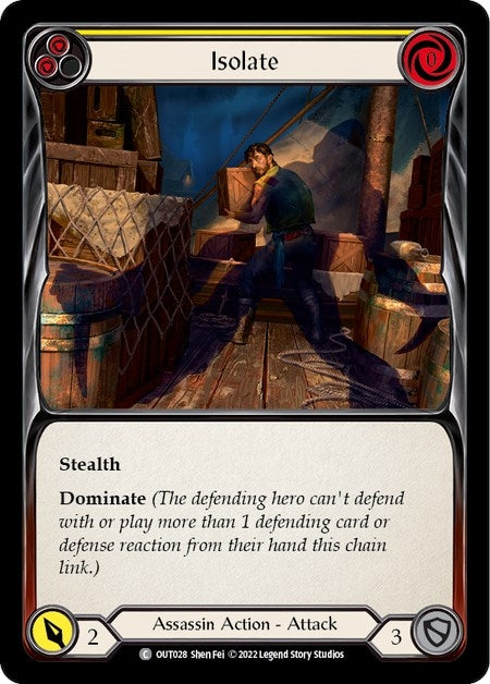 Image for Isolate (Yellow) (OUT028) (Outsiders) - Flesh and Blood TCG