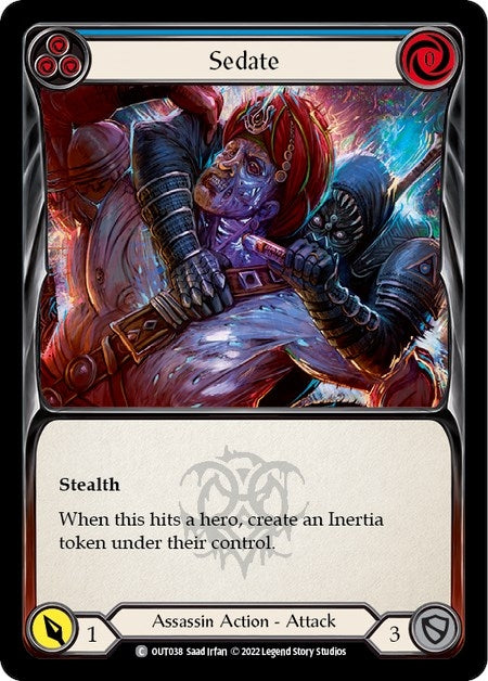 Image for Sedate (Blue) (OUT038) (Outsiders) - Flesh and Blood TCG