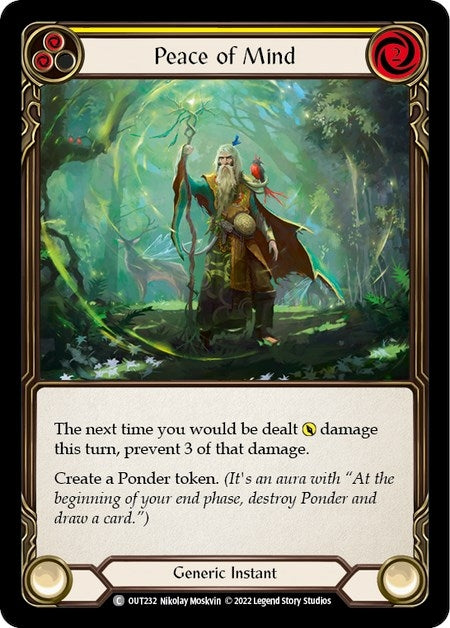 Image for Peace of Mind (Yellow) (OUT232) (Outsiders) - Flesh and Blood TCG
