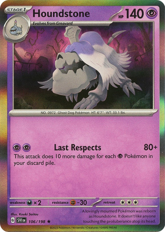 Houndstone (106/198) (SV01: Scarlet & Violet Base Set)